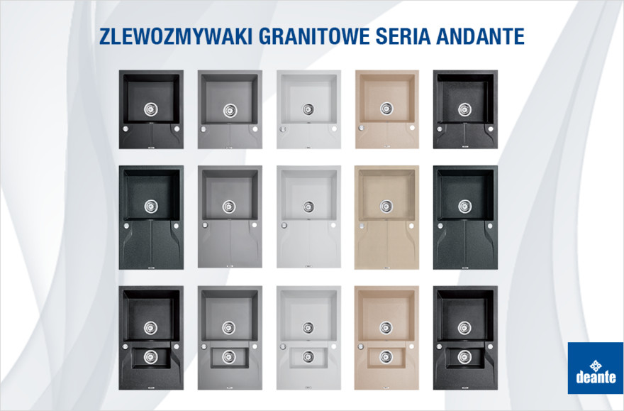 Zlewozmywaki granitowe - seria Andante 